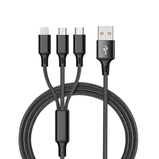 3 In 1 USB Cable For 'IPhone Micro USB Cable For Android USB TypeC Mobile Phone Cables